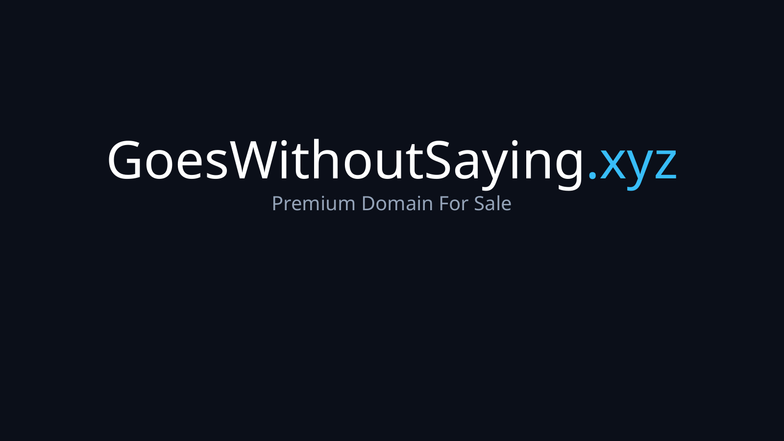 GoesWithoutSaying.xyz logo