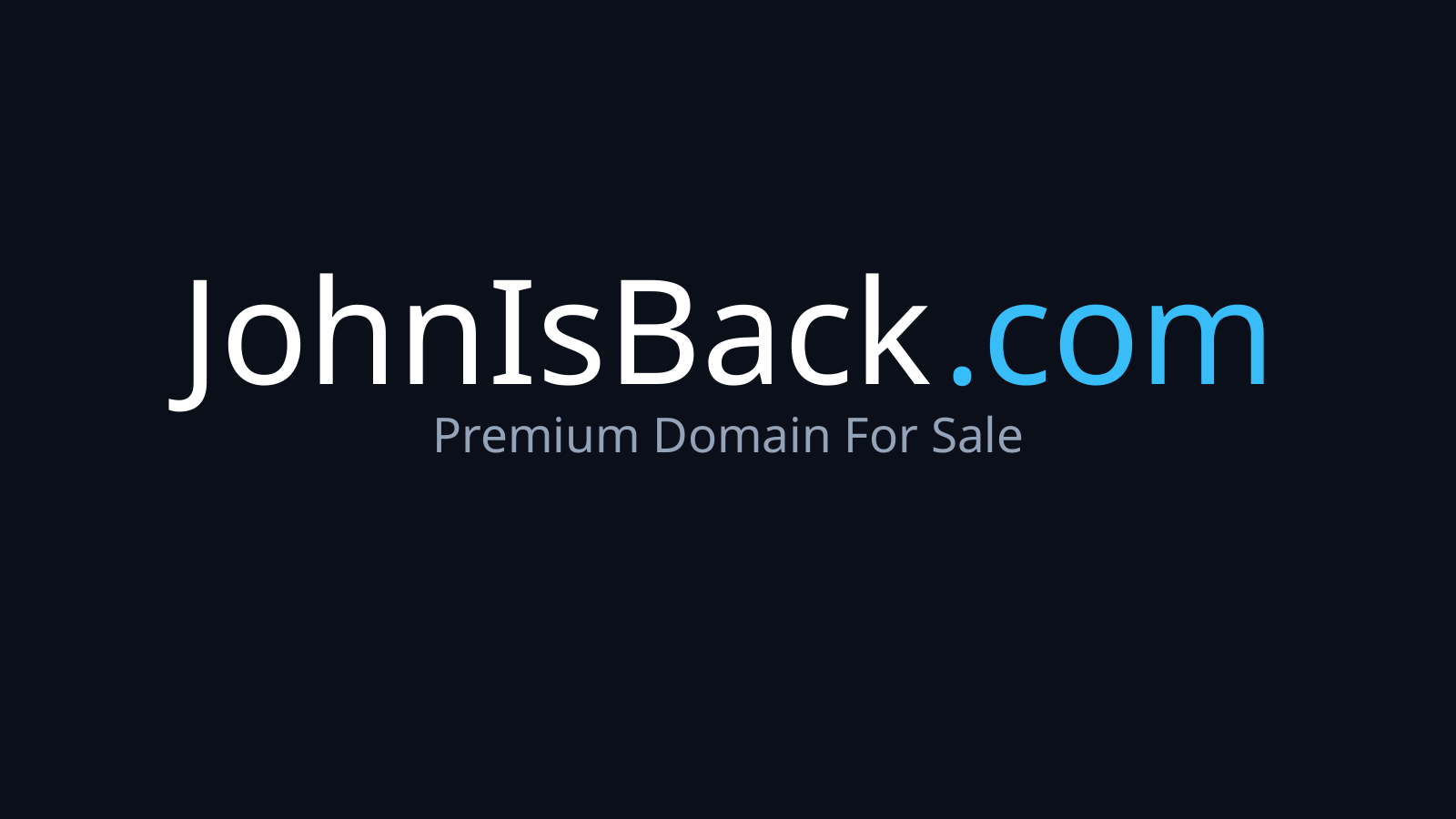 JohnIsBack.com logo