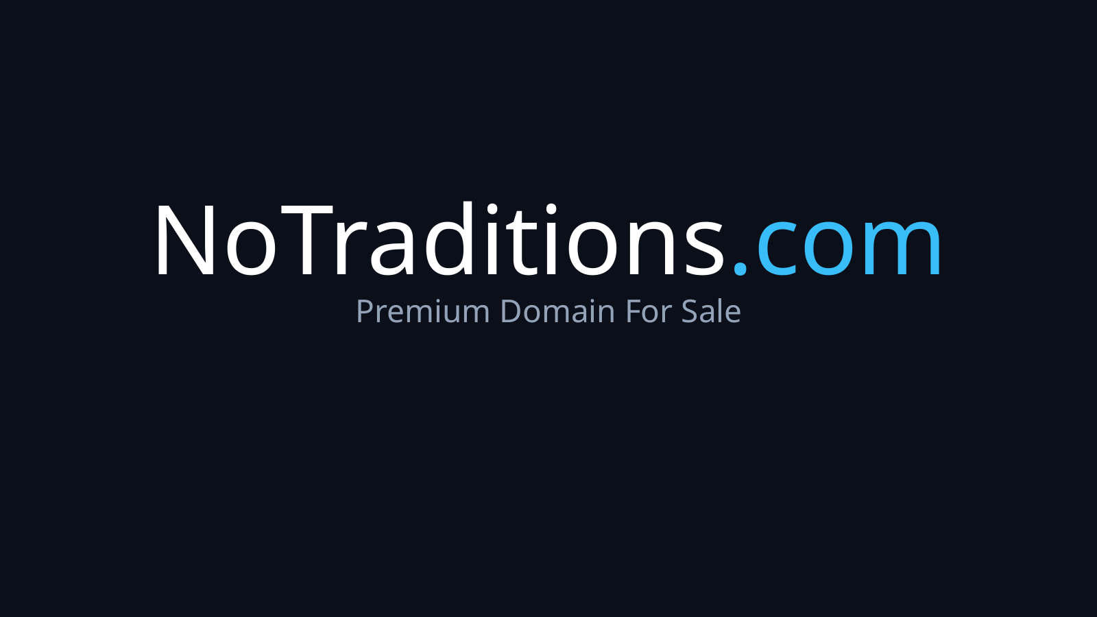 NoTraditions.com logo