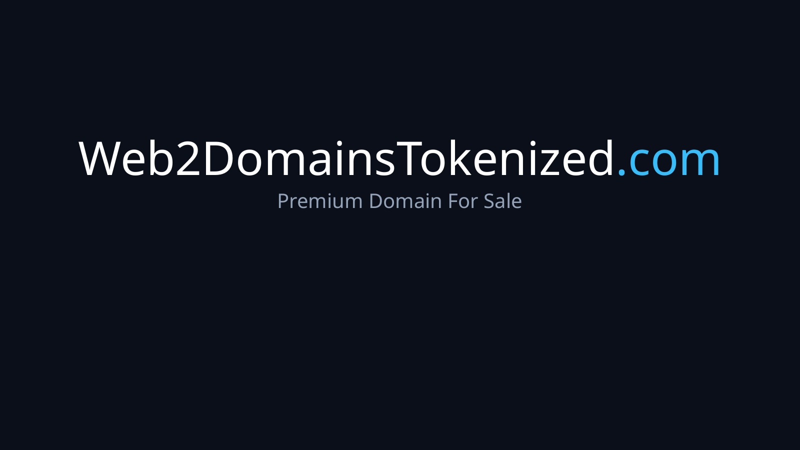 Web2DomainsTokenized.com logo